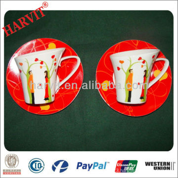 China Top Ten Selling Products Tea Set Porcelain By Water Transfer Printing